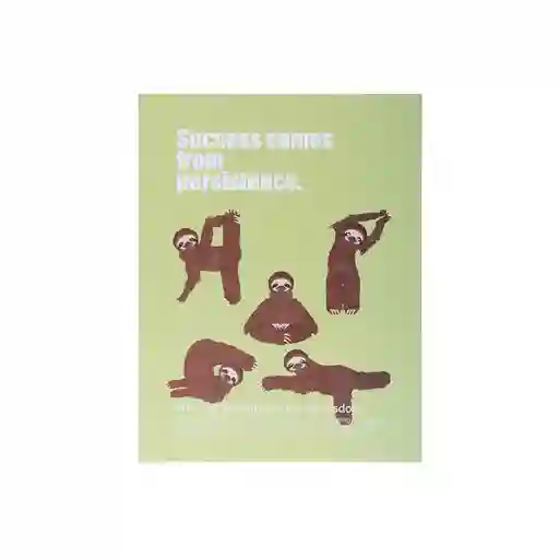 Miniso Cuaderno Forrado Yoga School Perezoso 26.7 x 20.3 cm