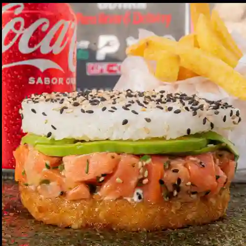 Combo 1 Sushi Burger + Papas + Bebida