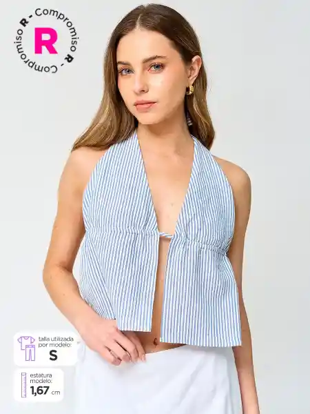 Index Blusa Sin Manga Ela NN Celeste S S25