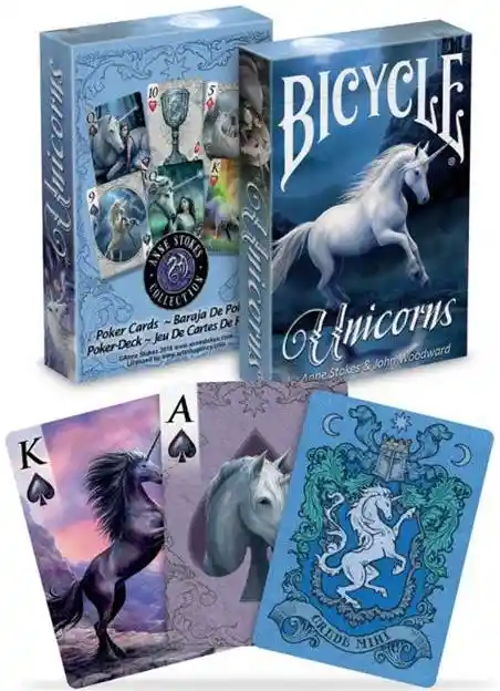 Naipe Bicycle Anne Stokes Unicorns