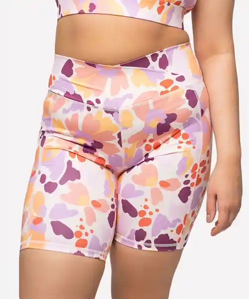 Lounge Short Active Biker Liliac Garden M