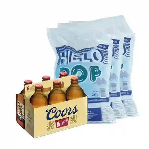 Combo Coors Cerveza Original Pop Hielo