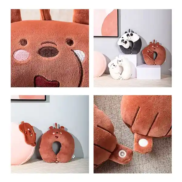 Miniso Almohada Para Viaje We Bare Bears Grizzly