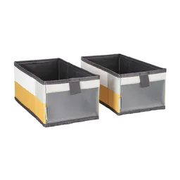 Set Cajas Organizadoras Poliéster 14 x 28 x 11 cm Casaideas