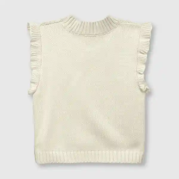 Suéter Sin Mangas Light de Bebé Niña Beige Talla 12M Colloky