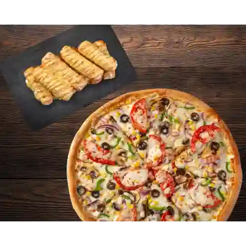 Pizza Familiar + Palitos Snack Size