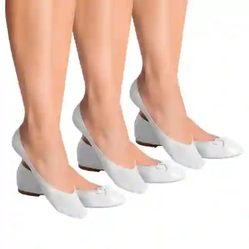 Pack Calcetines Invisible Ballerinas Blanco Talla 101 Caffarena
