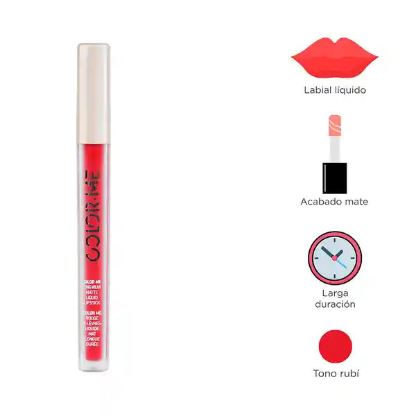 Lápiz Labial Líquido Matte Color me Long Ruby Miniso