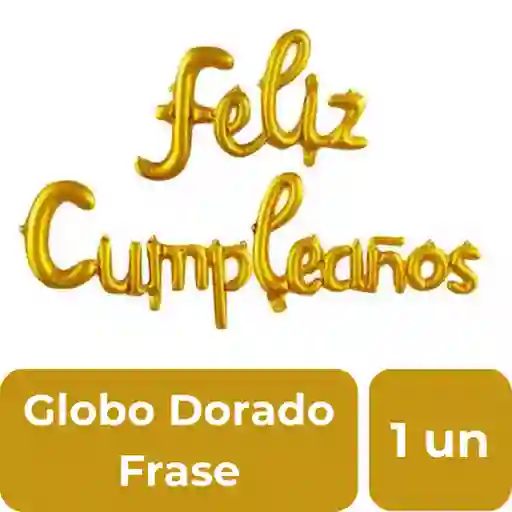 Globo Feliz Cumpleaños Dorado Metálico
