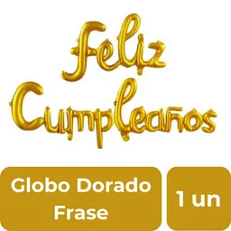 Globo Feliz Cumpleaños Dorado Metálico