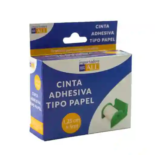 All Cinta Adhesiva Tipo Papel 1.25 cm x 5 m