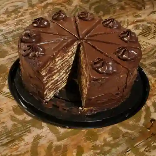 Trozo Torta Panqueque Chocolate