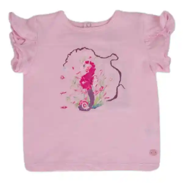 Polera Bebe Niña Rosado Pillin 9 M