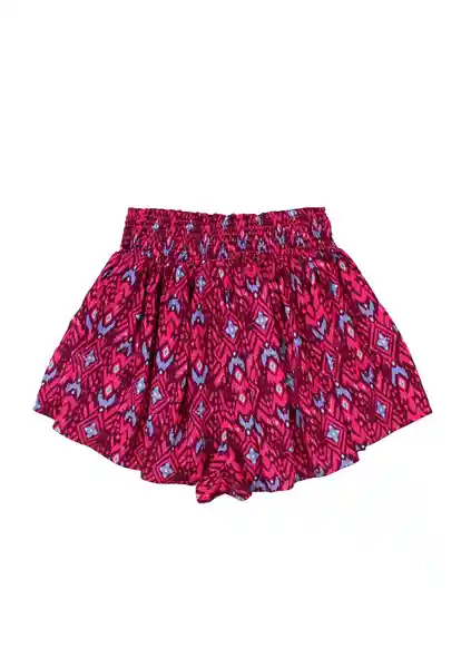 Short Teens Estampado Spirit Niña Fucsia Talla 14/M - 552