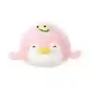 Miniso Peluche Pingüino Con Aguacate Rosa 28.3 x 26.2 x 14.5 cm