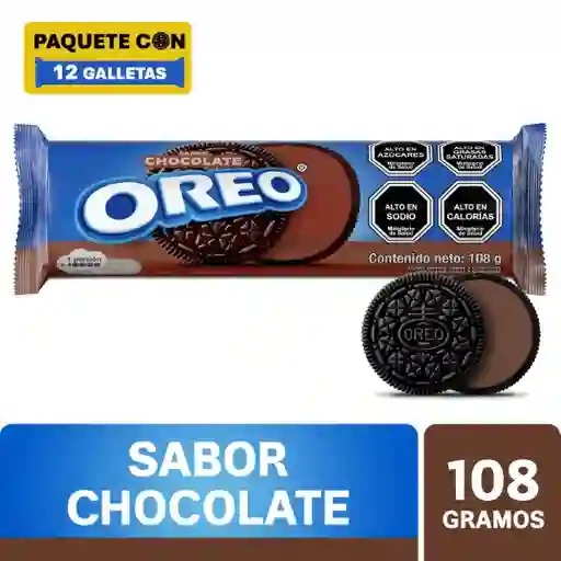 Oreo Galleta Doble de Chocolate con Relleno Sabor a Chocolate