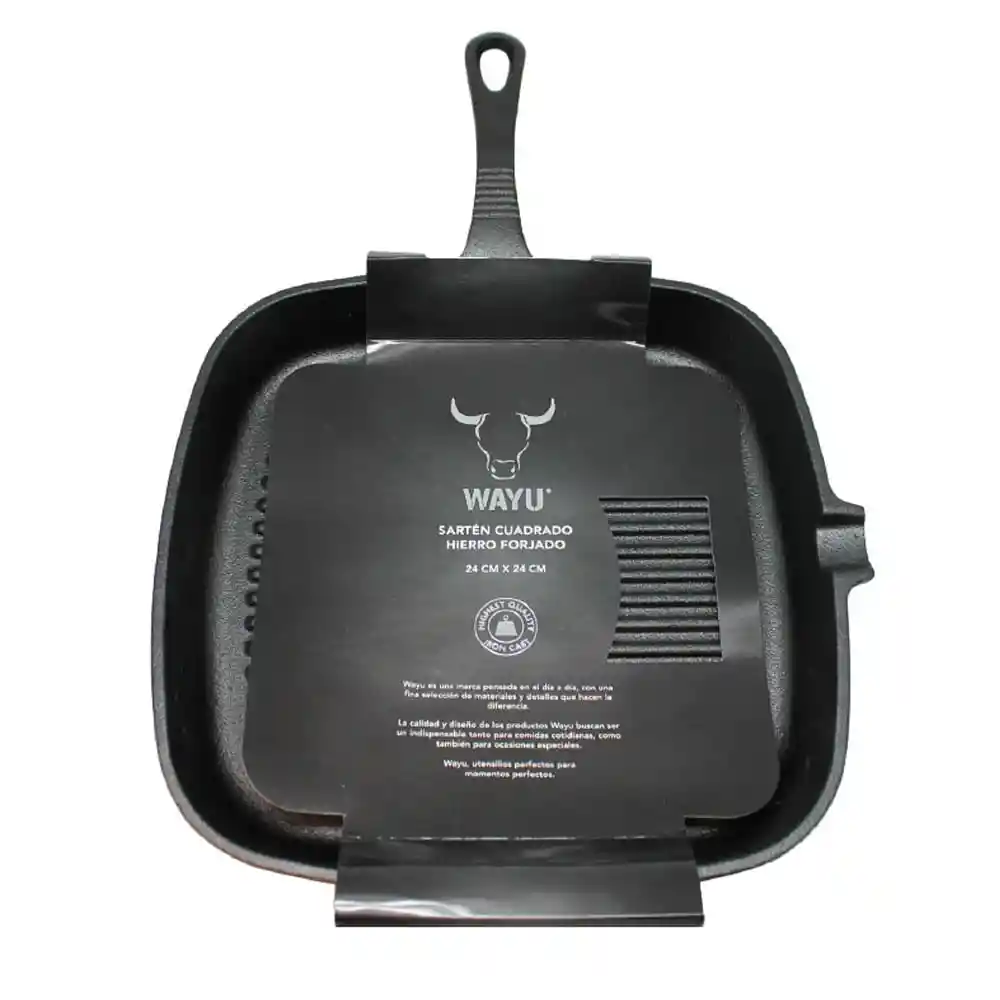 Iron Cast Sartén Cuadrado