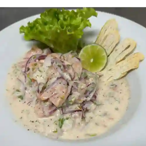 Ceviche de Salmón y Camarón