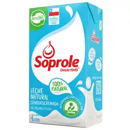 Soprole Leche Natural  Semidescremada 