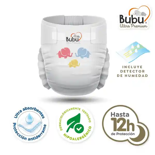 Bubu Pañal Ultra Premium de Conteo Semanal Talla P