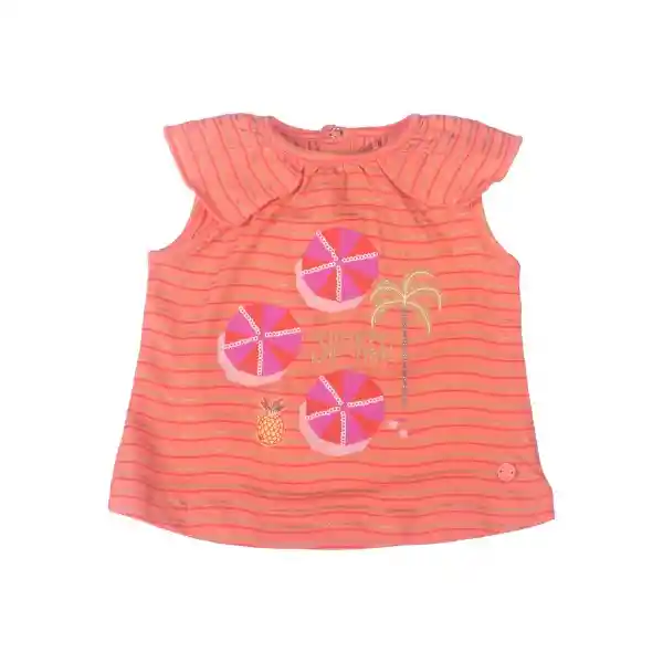 Polera Bebe Niña Naranja Pillin 3 M