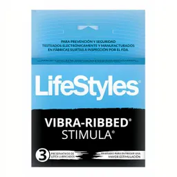 Lifestyles Preservativos Vibra-Ribbed Stimula
