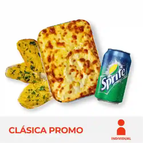 Promo Lasaña Clásica + Bebida + Pancitos