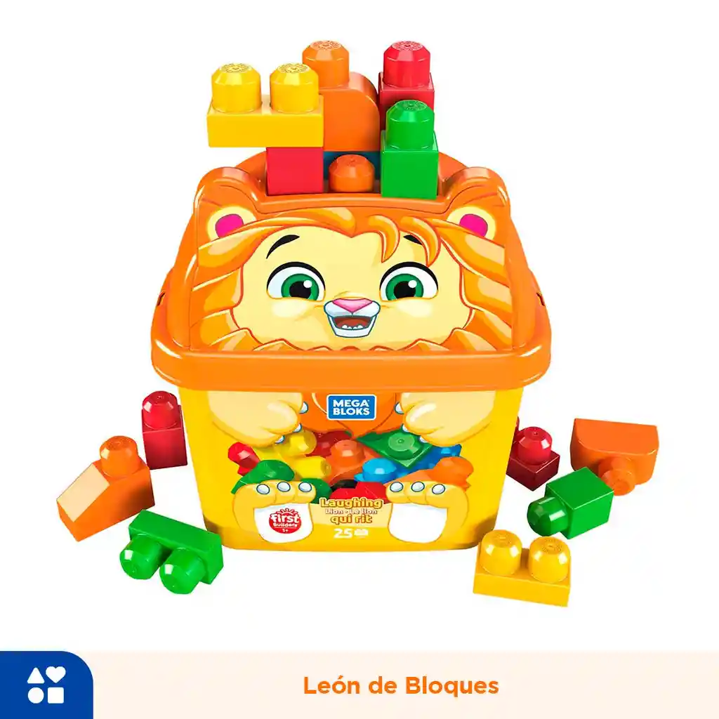 Mega Bloks Balde Cubos Animales