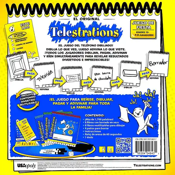 Juego de Mesa Telestrations Para Fiestas