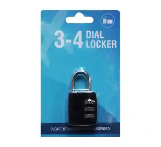 Dial Locker Candado Plástico Negro Hb35