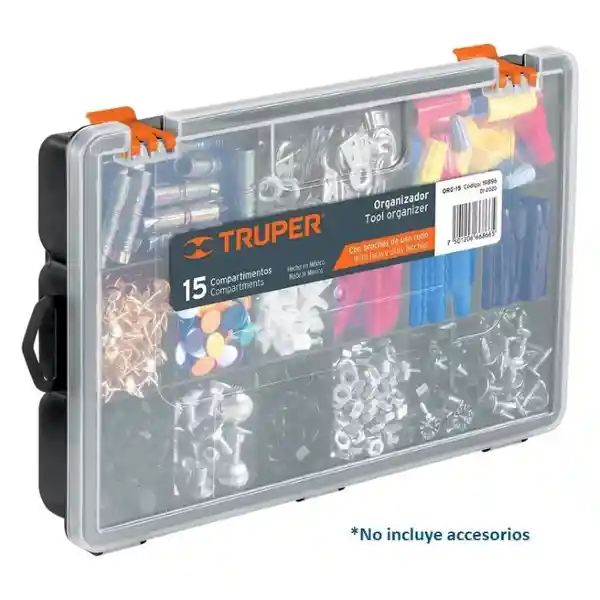 Truper Organizador 15 Módulos 28 x 18 x 4.4 cm