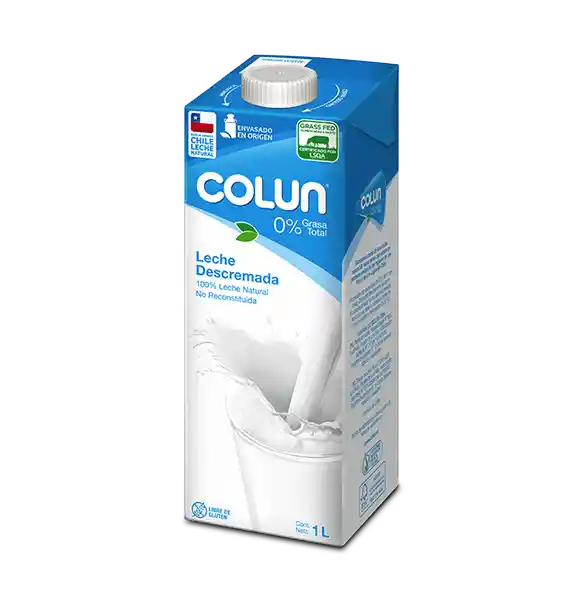 Colun Leche Descremada Sin Lactosa 1 L