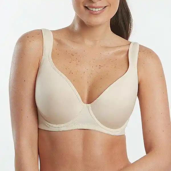 Sostén Liso Spacer Bretel Acolchado Champagne Talla 42D Flores