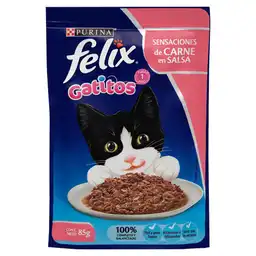 Felix Alimento Húmedo para Gatitos Sabor Carne en Salsa