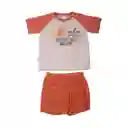 Pijama Bebe Niño Naranja Pillín 3 a