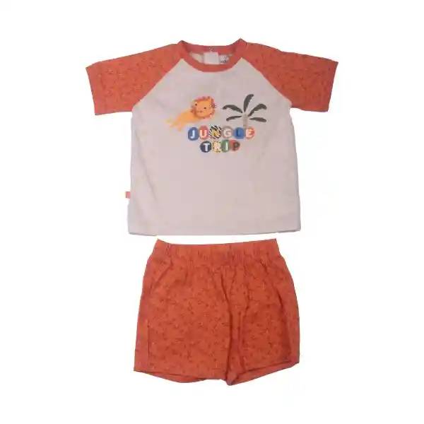 Pijama Bebe Niño Naranja Pillín 3 a