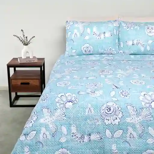 Cubrecama 2 Plazas Ultras Flores 1 PV25 Ripley Home