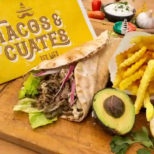 Burrito Carne Tex  Mex With Papa Crink