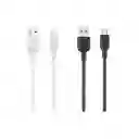 Miniso Cable de Carga de Android Negro y Blanco 1 m