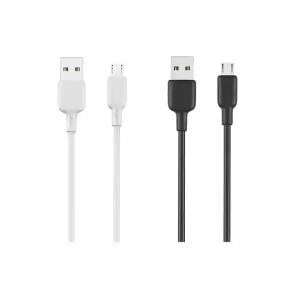 Miniso Cable de Carga de Android Negro y Blanco 1 m