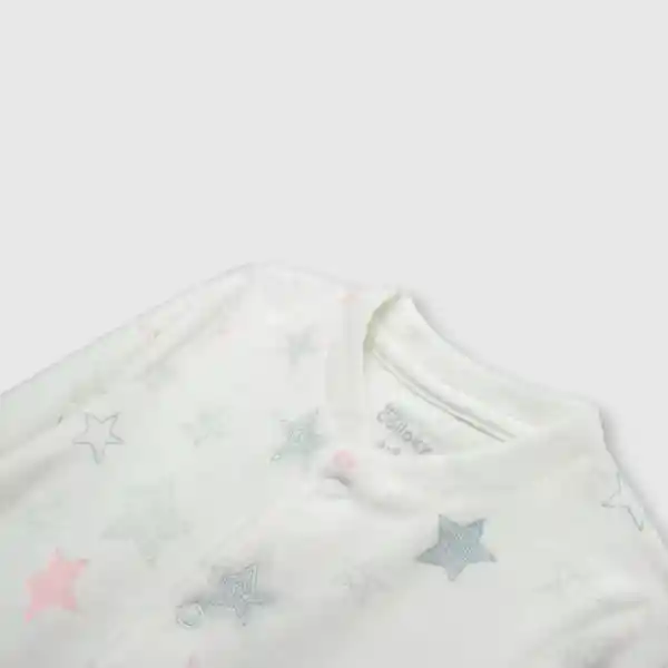 Osito Estrellas de Bebé Niña Off White Talla 6/9M Colloky