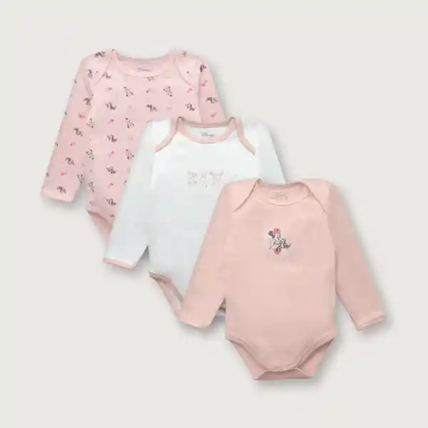 Pack Body Disney de Niña Rosado Talla 9M Opaline