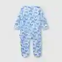 Pijama Entero de Bebé Niño Celeste Talla 9/12M Colloky