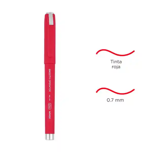 Lápiz de Gel Rojo 0.7 mm Tinta Roja Miniso