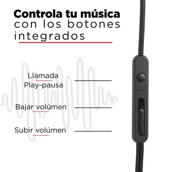 Miniso Audífonos de Cable Clásico Negro