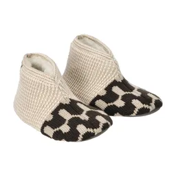 Pantuflas Suela Blanda Tejida Beige Talla M