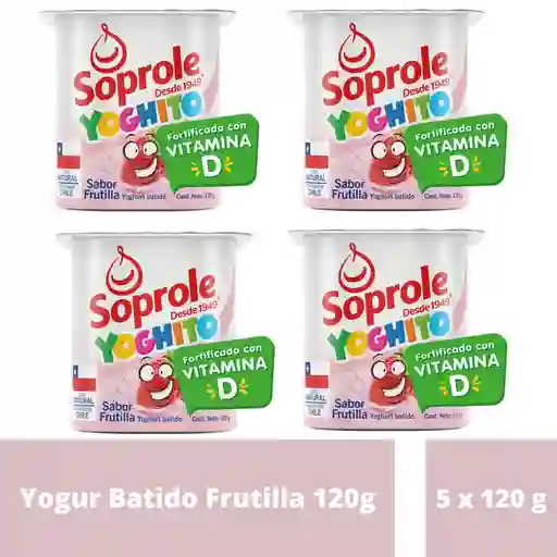 Pack 5 x Yogurt Batido Frutilla