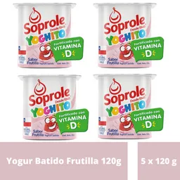 Pack 5 x Yogurt Batido Frutilla