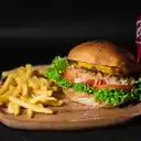 Hamburguesa Simple y Papas Fritas