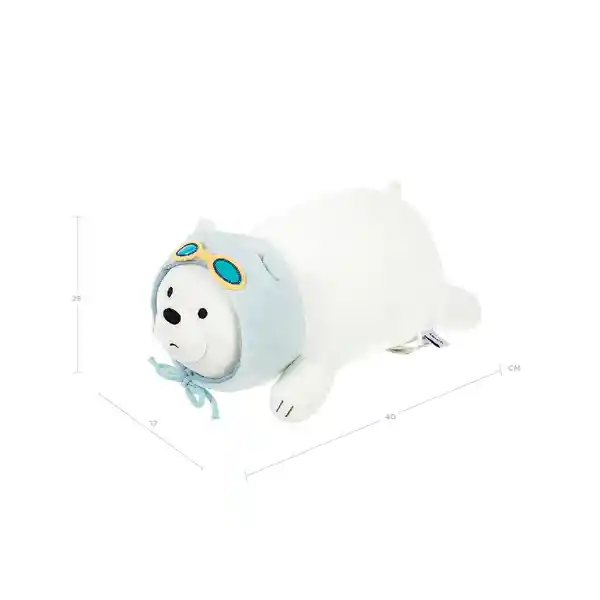 Miniso Peluche Polar Con Lentes Blanco 38 cm